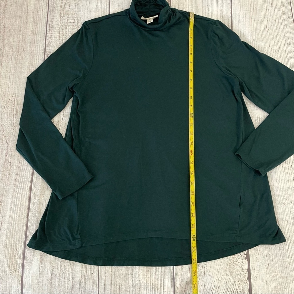 STYLE & Co. Women’s Mock Neck Turtleneck Long Sleeve Top Shirt Green Size PM - Picture 6 of 10